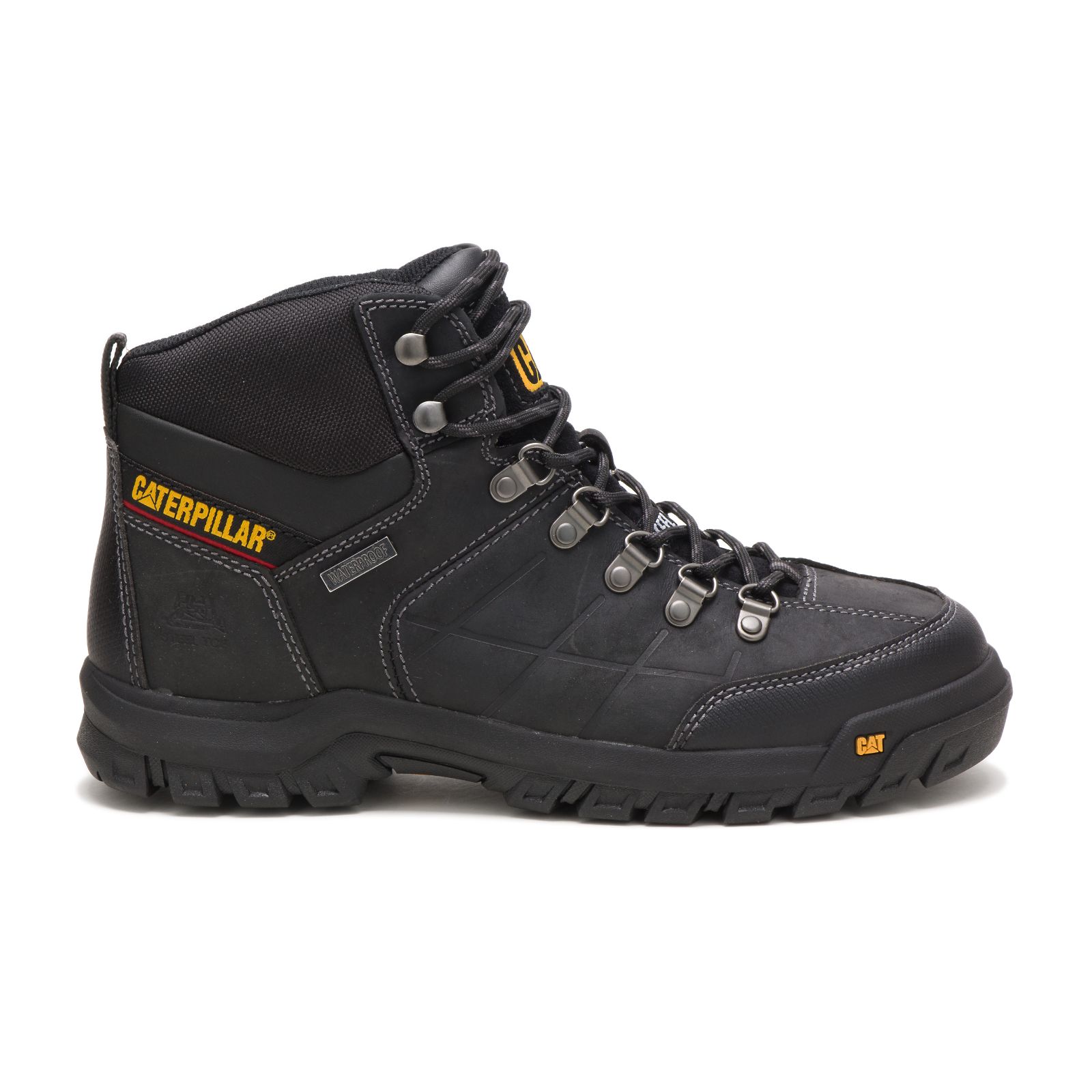 Caterpillar Boots South Africa - Cat Men's Threshold Waterproof Steel Toe Work Boots Black RX1879352